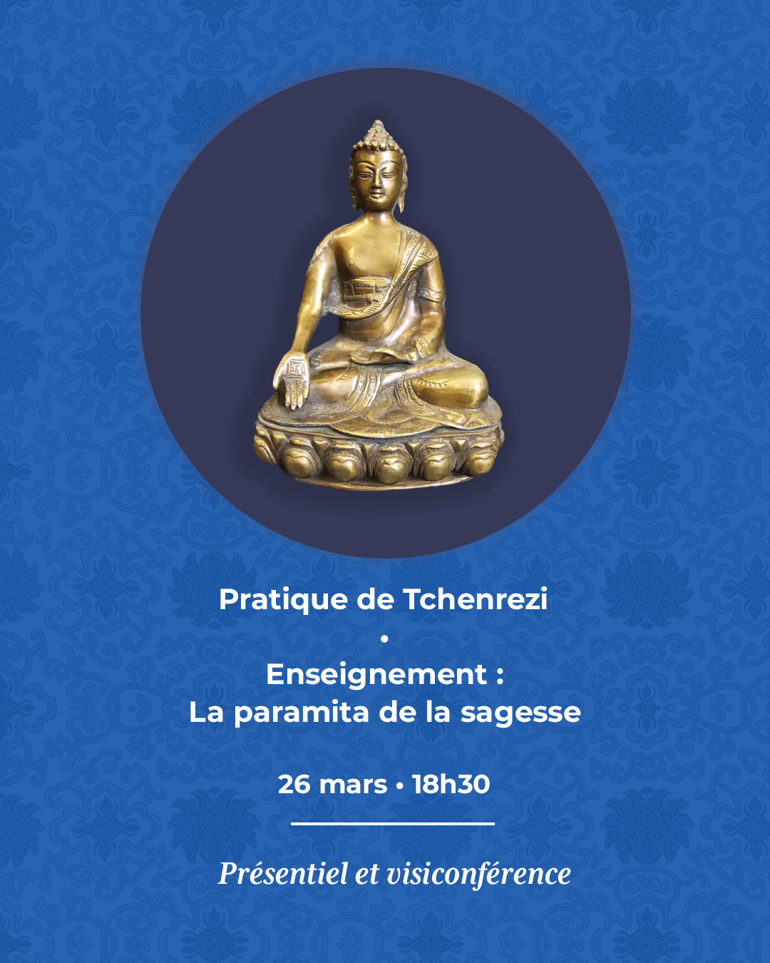 Visuel enseignement Tchenrezi / paramita sagesse transcendante